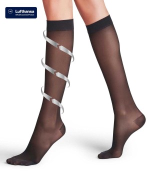 Black Falke Energize 30 DEN Knee-high Socks Women Socks | 120-TENAWK