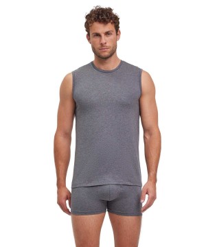 Grey Falke 2-Pack Top Round-neck Daily Comfort Men Vest | 678-TAPWVU