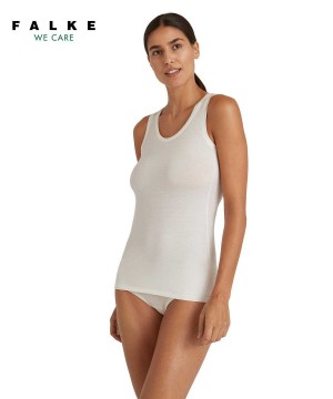 White Falke Top Round-neck Daily ClimaWool Women Bras & Tops | 219-UJPYTB