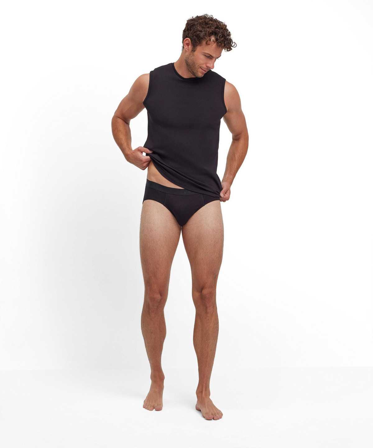 Black Falke 2-Pack Slip Daily Comfort Men Briefs | 214-VKIZWQ