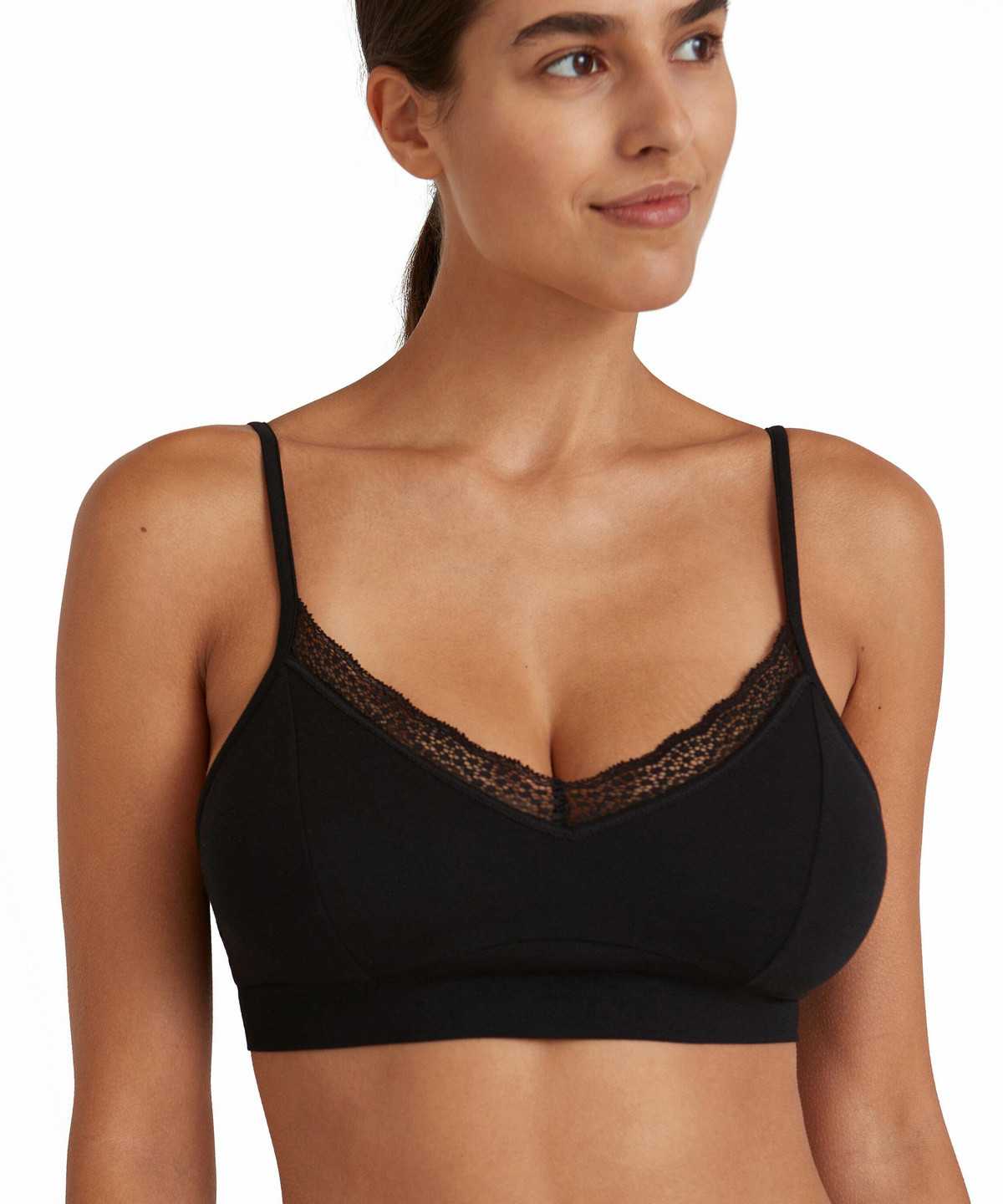 Black Falke Bustier Daily Lace Women Bras & Tops | 856-YIPWGB