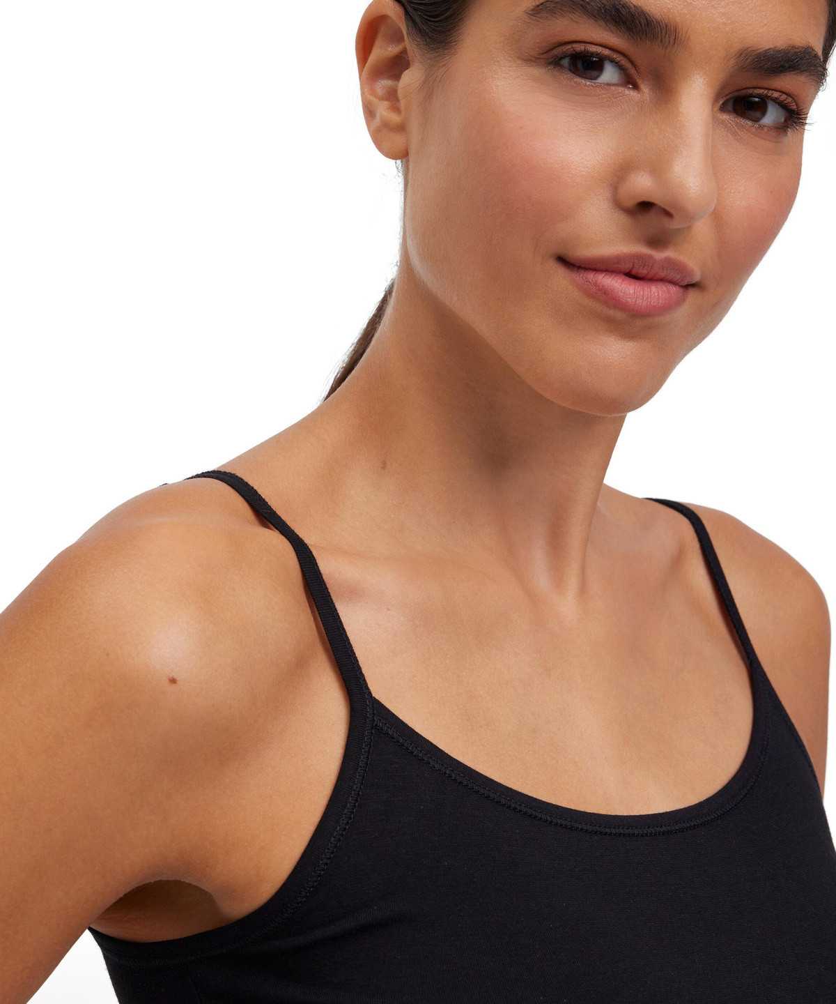 Black Falke Top Round-neck Daily Climate Control Women Bras & Tops | 831-SZPIFG