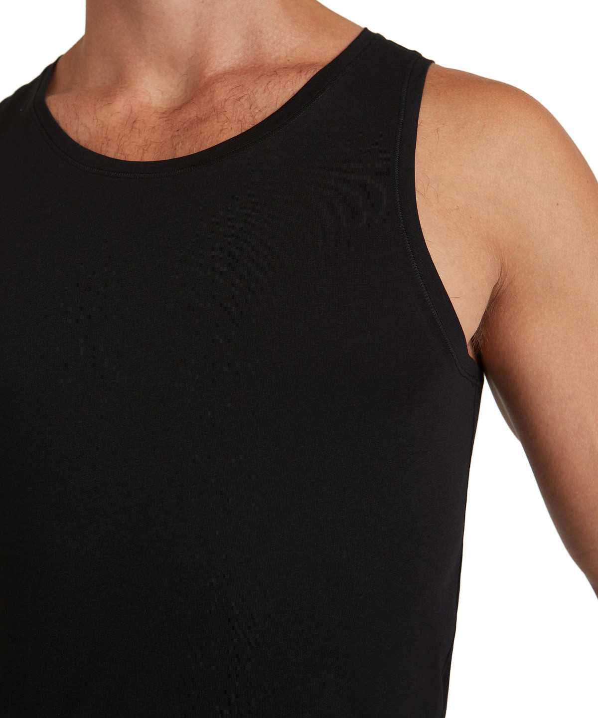 Black Falke Top Round-neck Daily Natural Men Vest | 670-PHRWTG