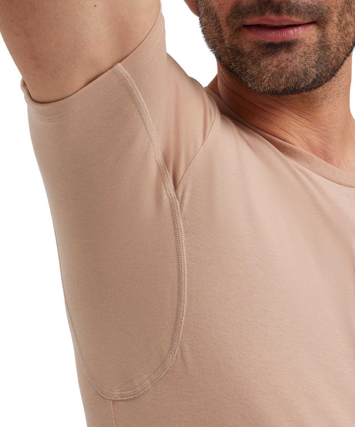 Brown Falke T-Shirt Round-neck Daily Climate Control Men Short Sleeve Shirts | 214-PXFLIV