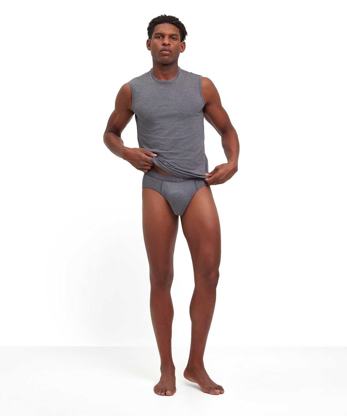 Grey Falke 2-Pack Slip Daily Comfort Men Briefs | 892-WUIJKG