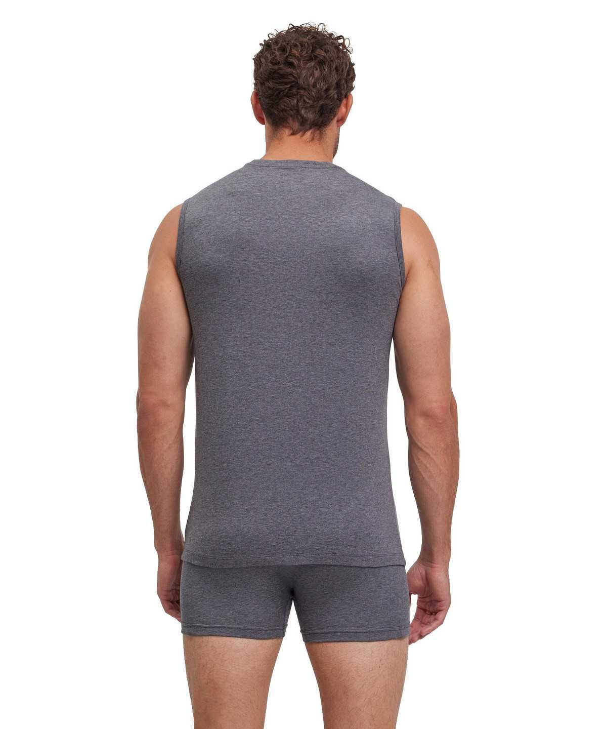 Grey Falke 2-Pack Top Round-neck Daily Comfort Men Vest | 678-TAPWVU