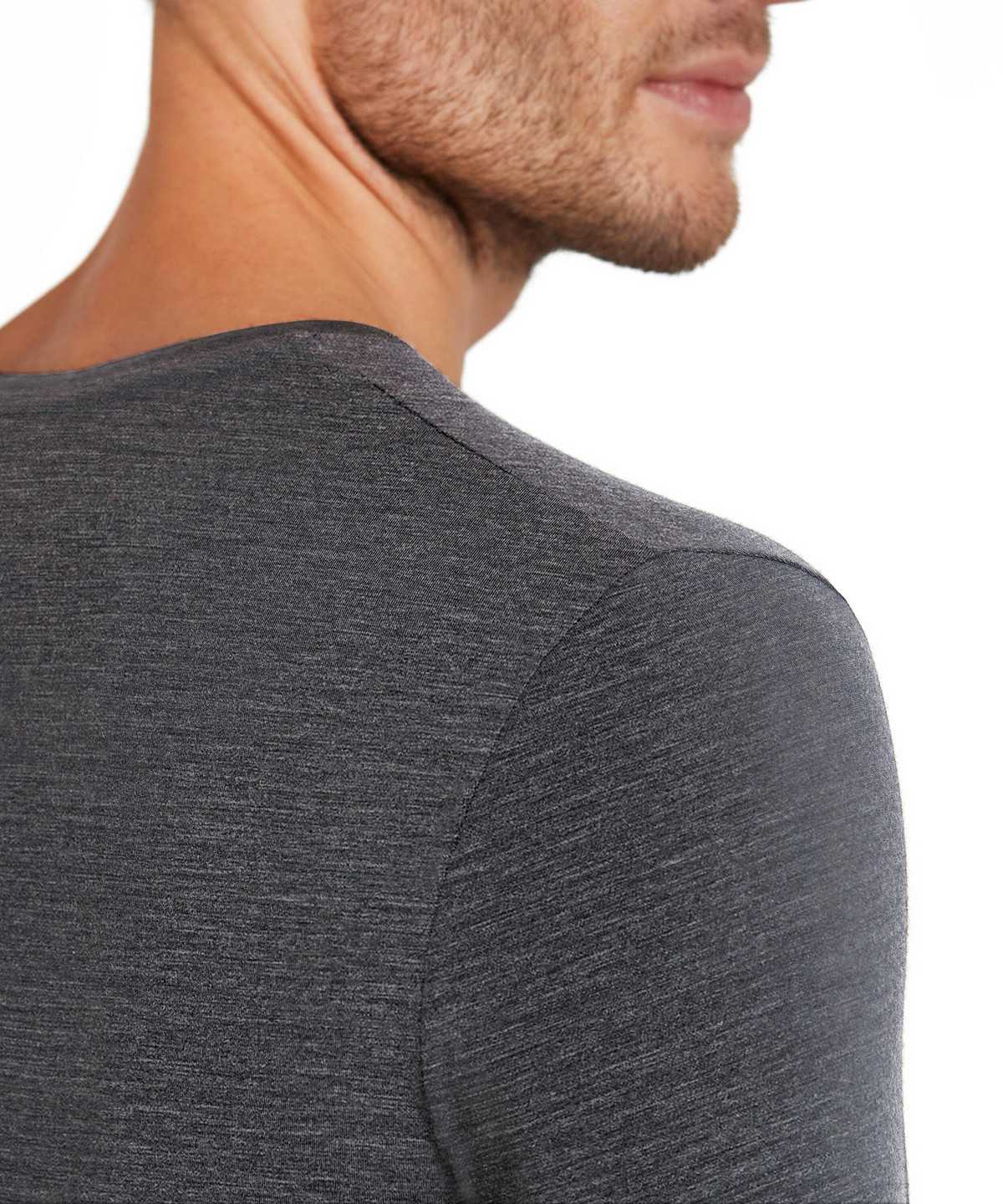 Grey Falke T-Shirt V-neck Daily ClimaWool Men Short Sleeve Shirts | 943-KZCLAM