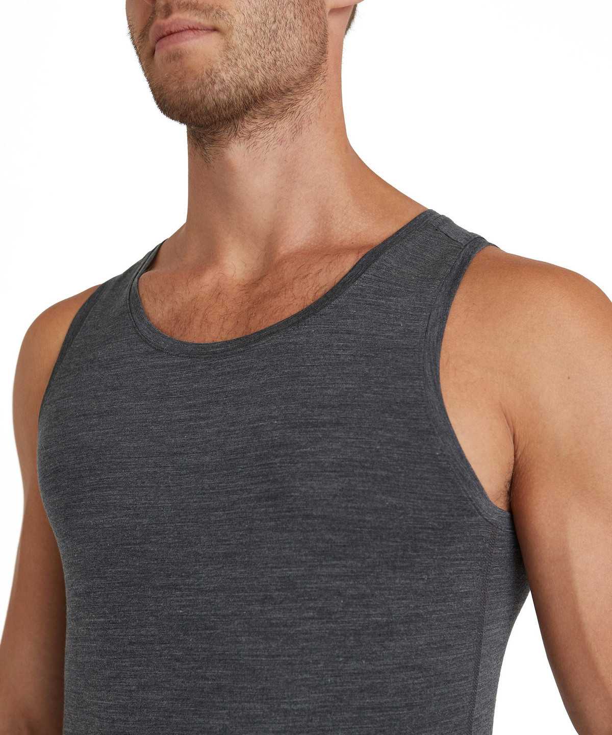 Grey Falke Top Round-neck Daily ClimaWool Men Vest | 235-XWHRSJ