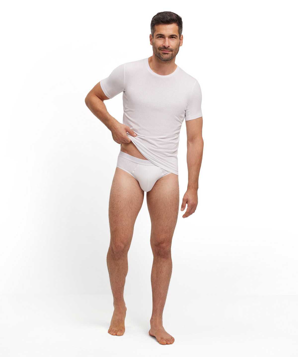 White Falke Slip Daily Climate Control Men Briefs | 459-ATVRSZ