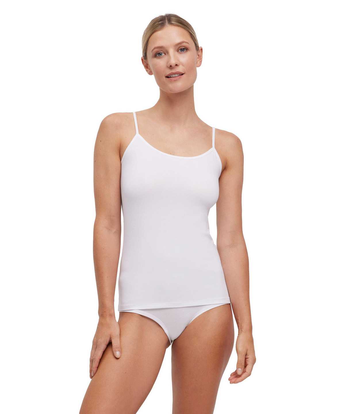 White Falke Top Round-neck Daily Climate Control Women Bras & Tops | 934-QIEPFM