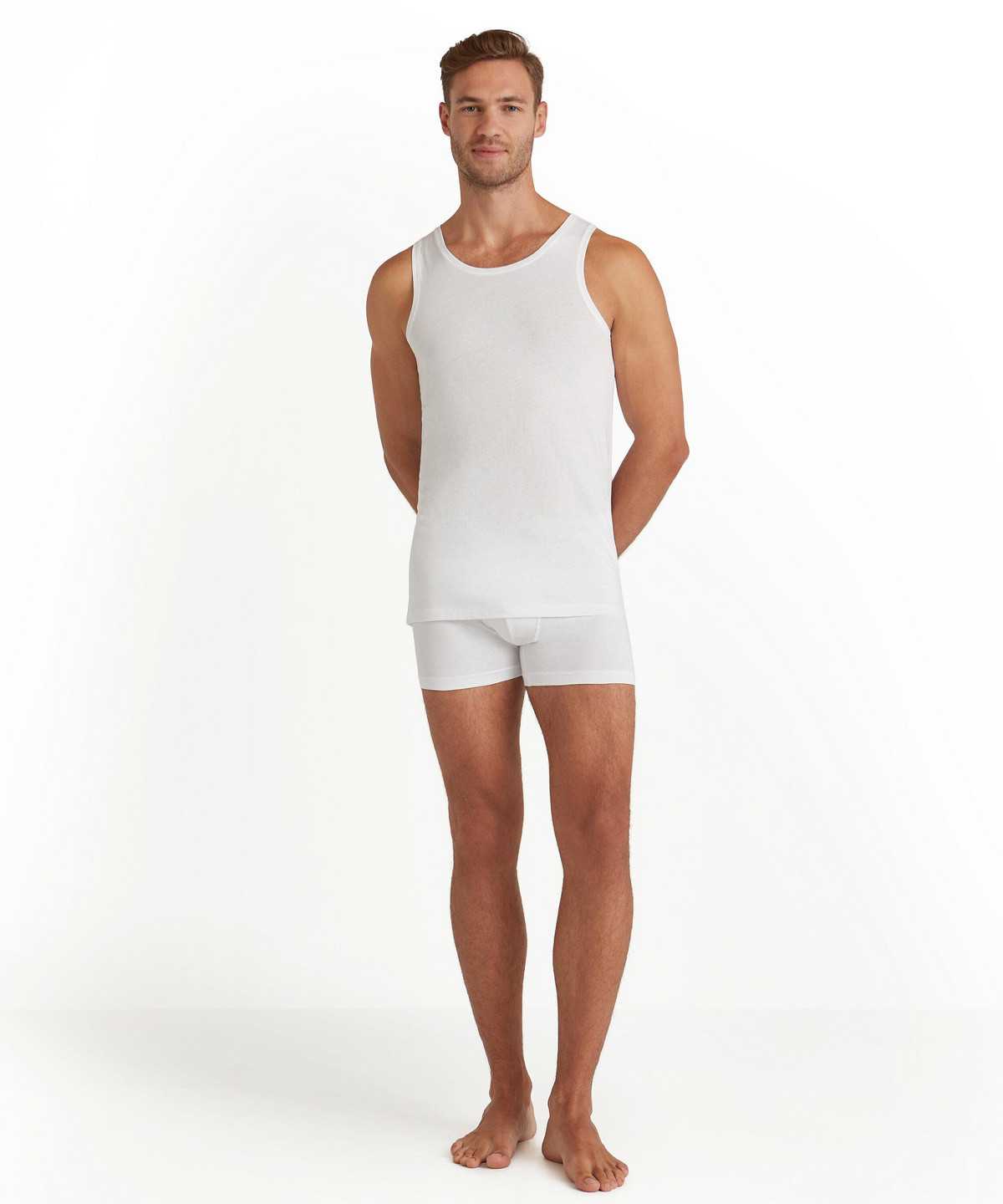 White Falke Top Round-neck Daily Natural Men Vest | 486-KDAIXZ